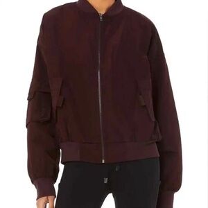 Women's Bomber Jacket - Deep Burgundy